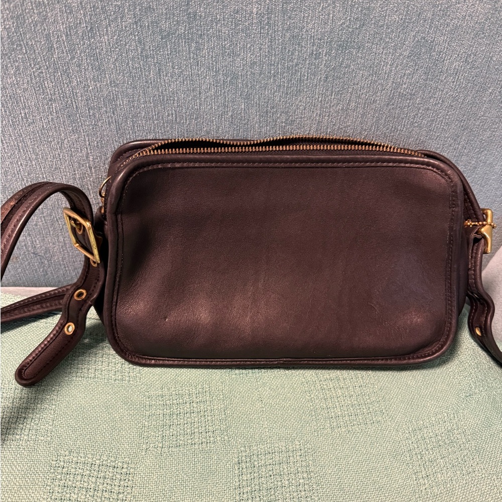 Coach vintage black Leather East West Compartment Bag - Picture 4 of 8